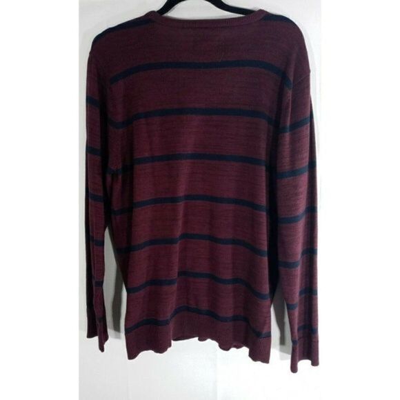Structure Vintage Mens Long Sleeve  Slim‎ Fit Sweter Shirt Burgundy Size Large - Picture 7 of 12